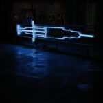 how to pact bind a weapon bg3 - a neon sign sitting on top of a black floor