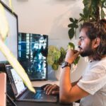 remote work myths - a man using a laptop